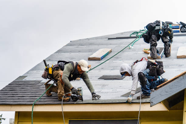 Professional Gutter Installation technician working in Mount Sinai, NY